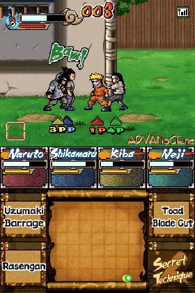 Naruto - Ninja Council 3 (USA) (Demo) (Kiosk) screen shot game playing